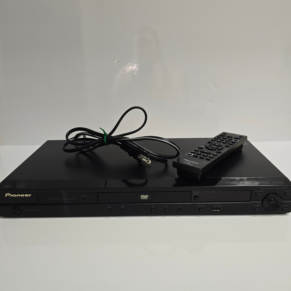 Pioneer DV-420V-K DVD Player Black HDMI 1080p Upscaling Remote HDMI USB DivX